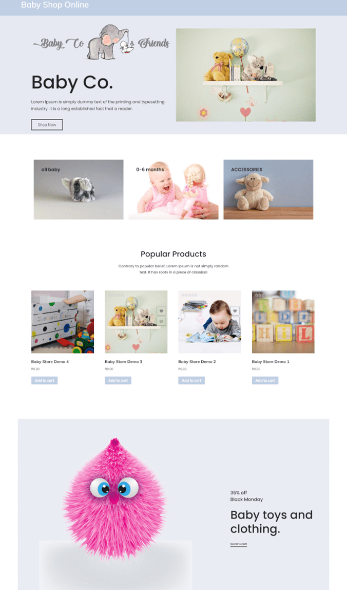 Baby Store Website